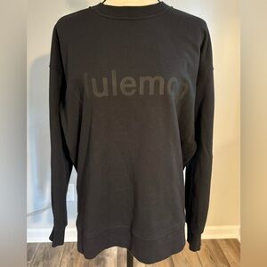 Lululemon Black Logo Crewneck Sweatshirt Size 4